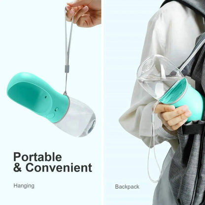 Portable Pet Water Bottle and Feeder for Dogs and Cats - Ideal for Outdoor Travel and Hydration Solutions