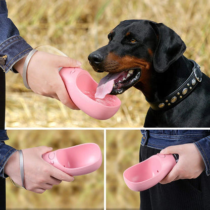 Portable Pet Water Bottle and Feeder for Dogs and Cats - Ideal for Outdoor Travel and Hydration Solutions
