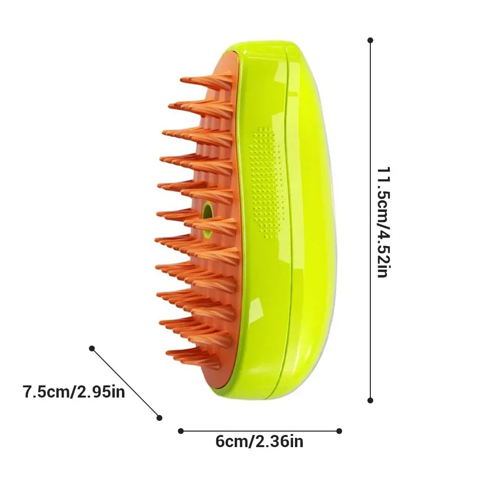 3-in-1 Electric Pet Grooming Tool with Steam Brush, Sprayer, and Massage Comb for Cats and Dogs