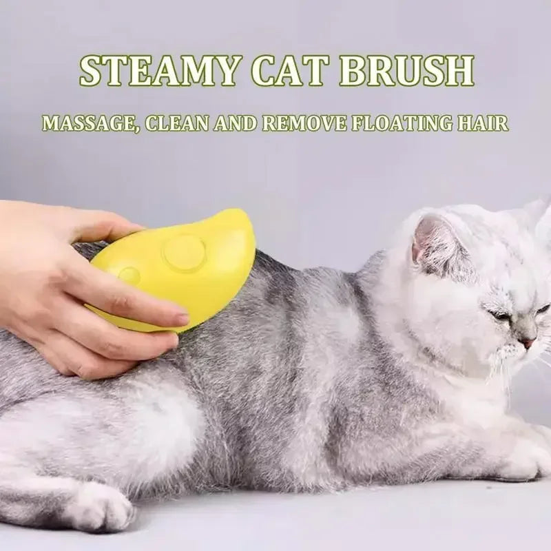 3-in-1 Electric Pet Grooming Tool with Steam Brush, Sprayer, and Massage Comb for Cats and Dogs