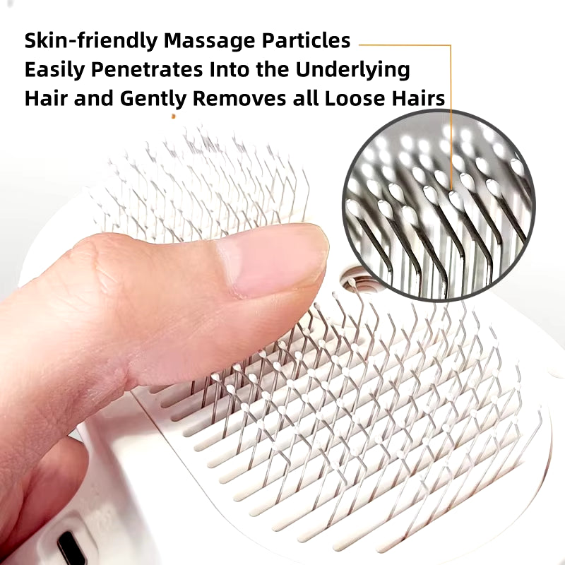 3-in-1 Electric Pet Grooming Brush with Steam Spray and Massage Function for Dogs and Cats