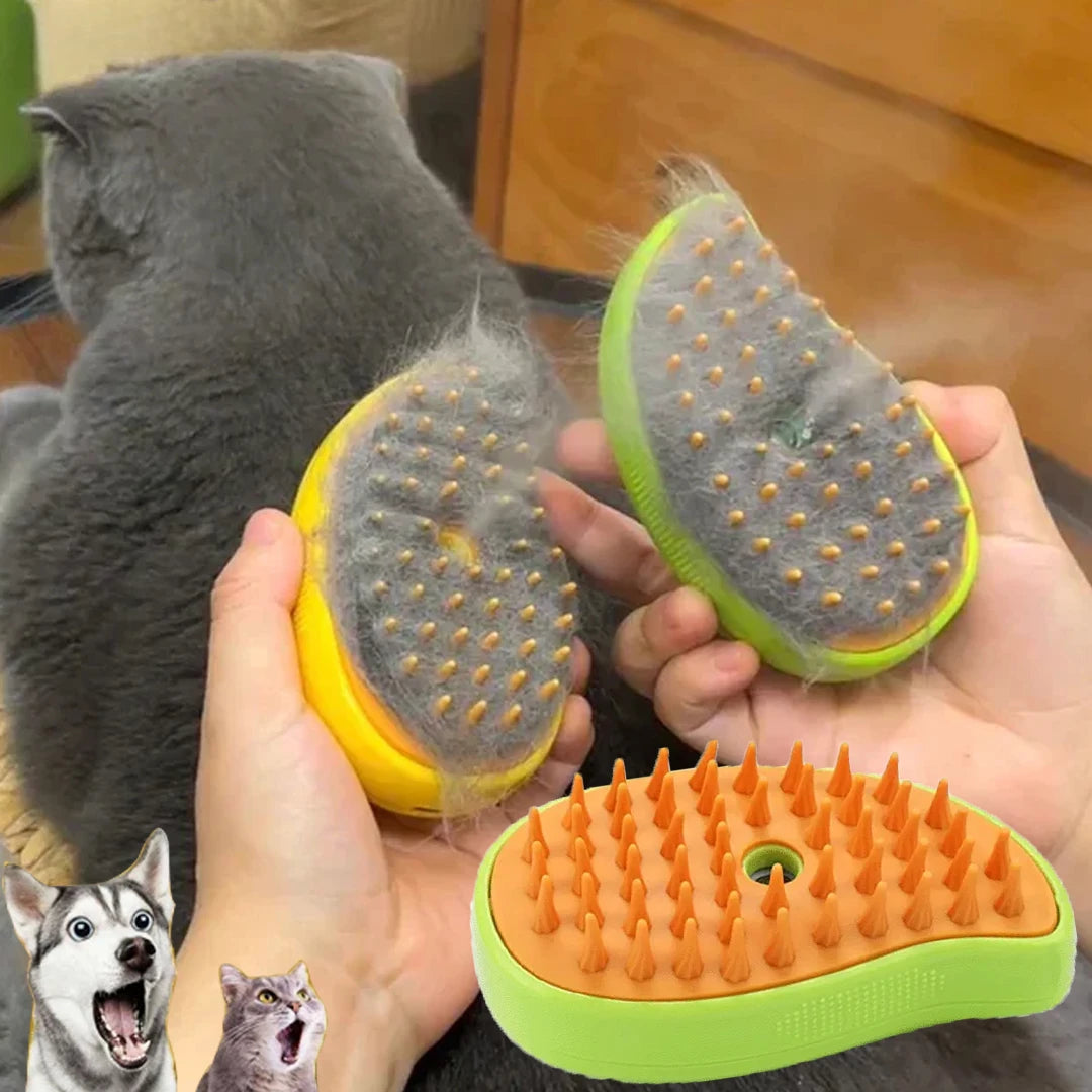 3-in-1 Electric Pet Grooming Tool with Steam Brush, Sprayer, and Massage Comb for Cats and Dogs