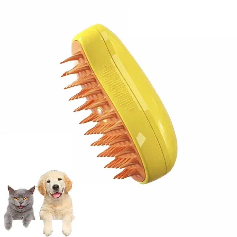 3-in-1 Electric Pet Grooming Tool with Steam Brush, Sprayer, and Massage Comb for Cats and Dogs